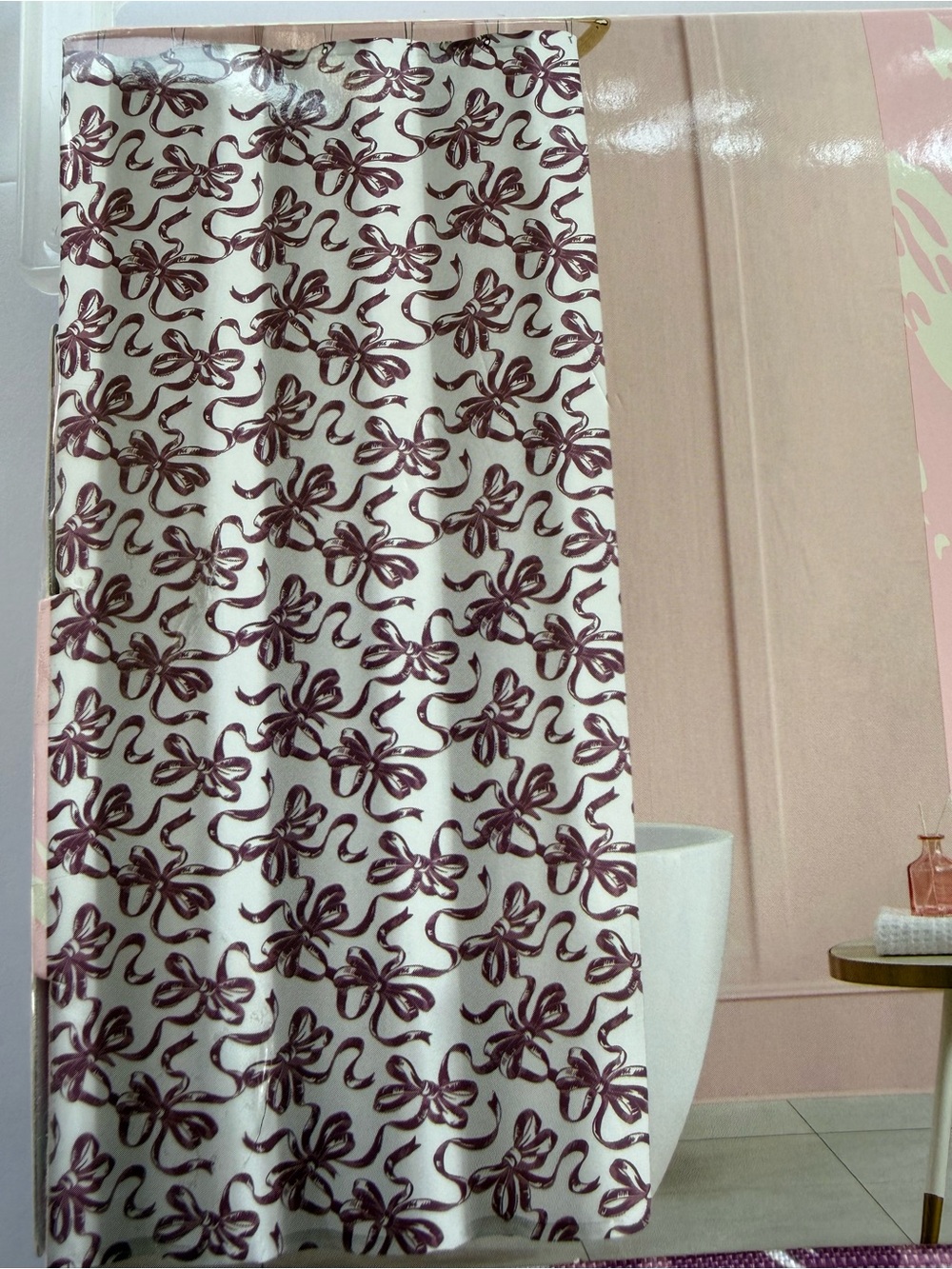 Betsey Johnson Coquette Purple Bow Shower
Curtain Set 13 Pc
